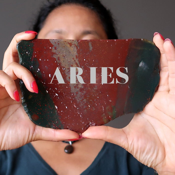 bloodstone slab with aries on it