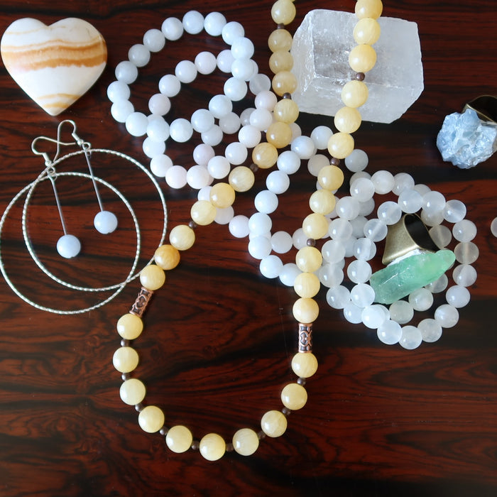 calcite jewelry and stones
