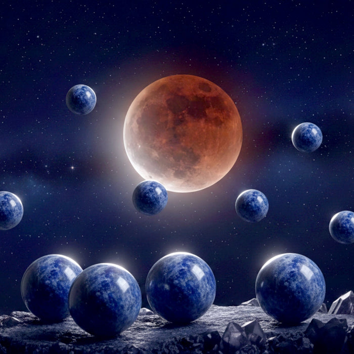 sodalite spheres in lunar eclipse picture