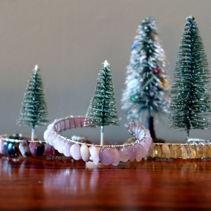 crystal bracelets and christmas trees