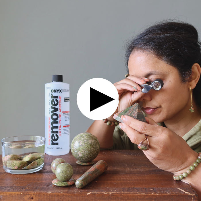 real vs fake unakite tests