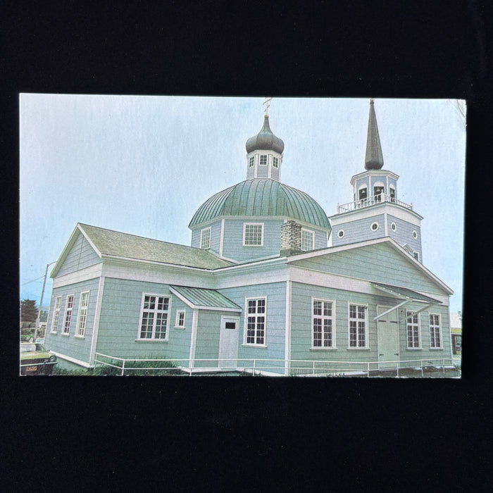 Vintage Postcard Alaska Sitka St Michaels Russian Orthodox Cathedral Car Church