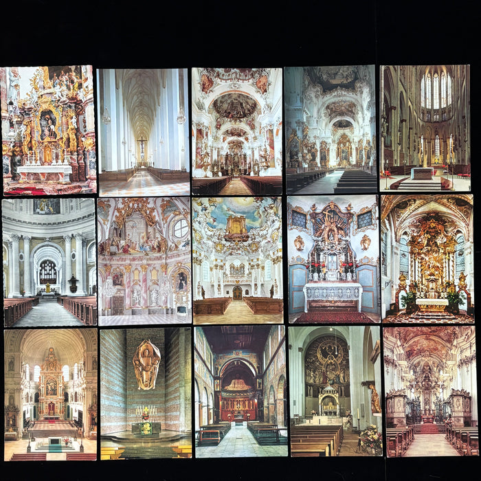 Vintage Postcard Lot of 15 Germany Austria Church Interior Cathedral Baroque Art