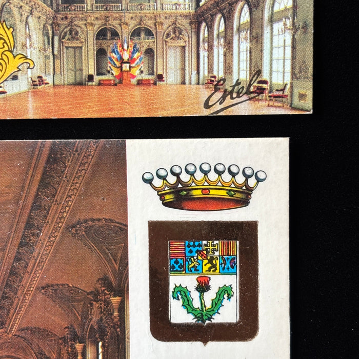 Vintage Postcard Lot Nancy France Hotel De Ville Interior Folk Dress Heraldry