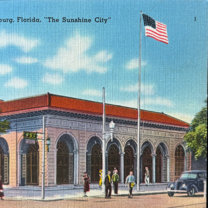 Vintage Postcard Lot FL Tour Oranges Museum Bridge Post Office Miami Resort Cars