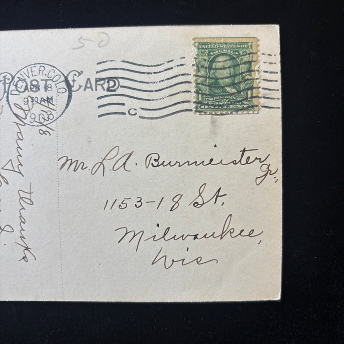 Antique Postcard 1908 Steam Train Hell Gate Colorado Midland Railroad Rocky Mtns