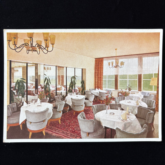 Vintage Postcard Hotel Schwaghof Bad Salzuflen Germany Dining Mid Century Modern