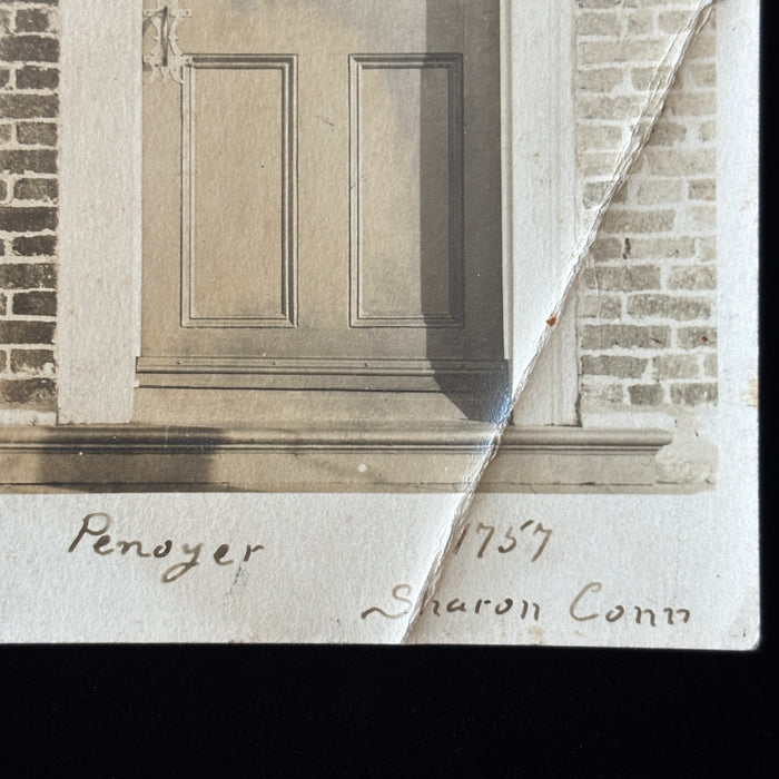 Vintage Postcard RPPC John Penoyer House Doorway Eyes Sharon Connecticut 1757