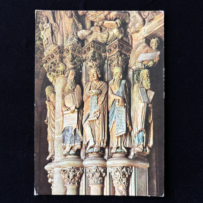 Vintage Postcard 1972 French Social History Santiago Compostela Catedral Portico