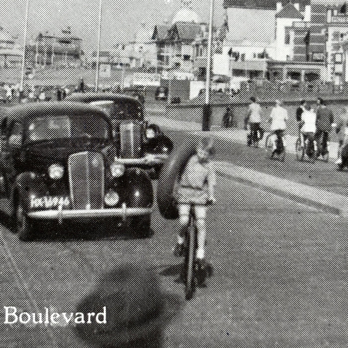 Vintage Postcard 1955 Scheveningen Blvd Bikes Cars Netherlands The Hague