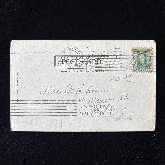 Antique Postcard 1907 Rose Orphan Home Undivided Back Terre Haute Heavy Stock
