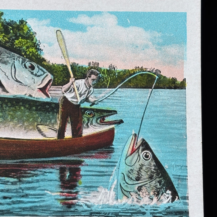 Vintage Postcard Lot Fishing Boy Boaters Canoe Classic Cars Panama City Florida