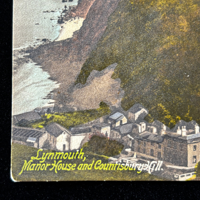 Antique Postcard 1900s Lynmouth Manor House Countisbury Hill Devon UK