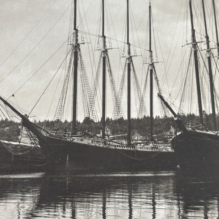 Vintage Postcard RPPC Wiscasset Ghost Ships Maritime Wiscasset Maine New England