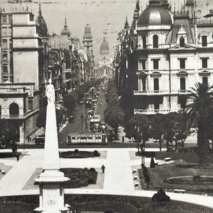 Vintage Postcard RPPC Argentina Fatter than Ever Buenos Aires Plaza De Mayo