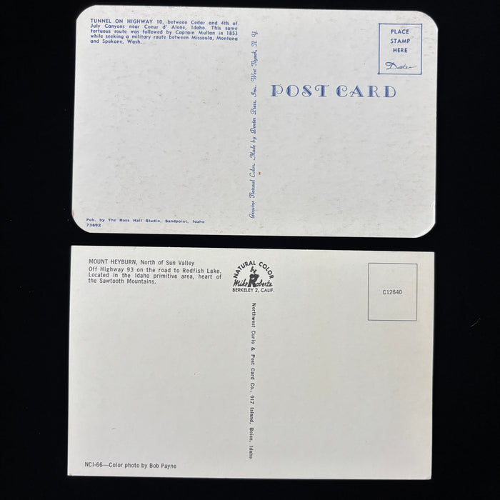 Vintage Postcard Lot Idaho Wilderness Car Trips Tunnel Highway 10 Mount Heyburn