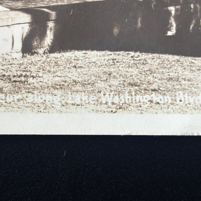 Vintage Postcard 1944 RPPC Swimming Children Lake Washington Seattle Sailboat