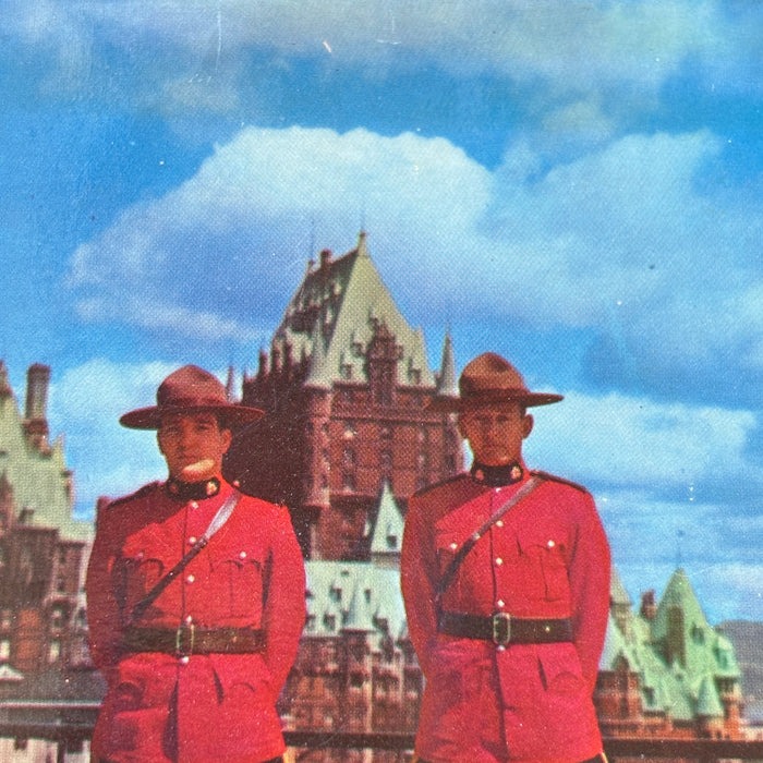 Vintage Postcard 1957 RCMP Mounties Quebec Chateau Frontenac Ste Anne Cancel