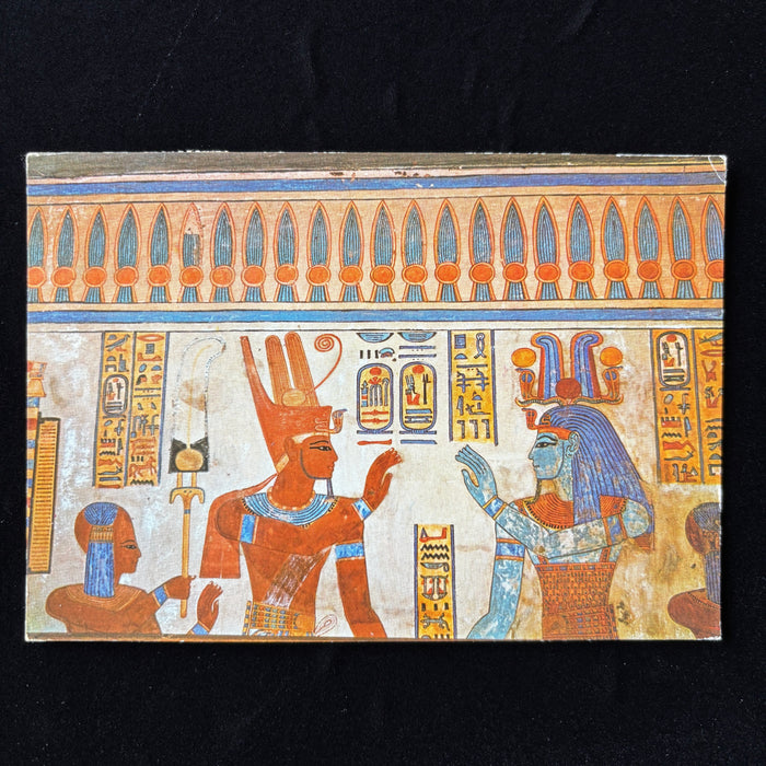 Vintage Postcard Sailing Nile Cruise History Valley of Queens Tomb Mural Egypt