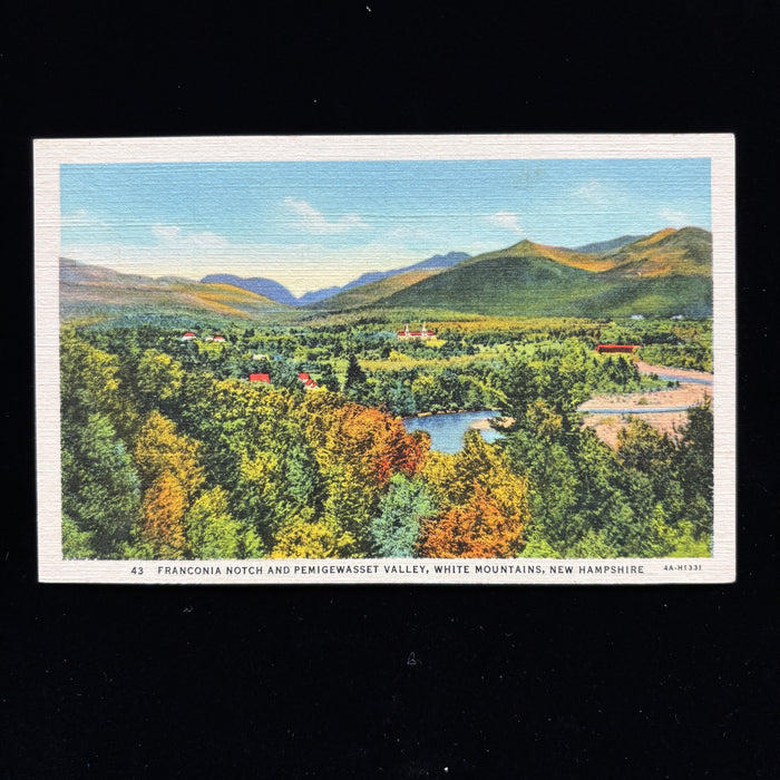 Vintage Postcard Lot New Hampshire White Mountain Old Man Franconia Notch Set 4