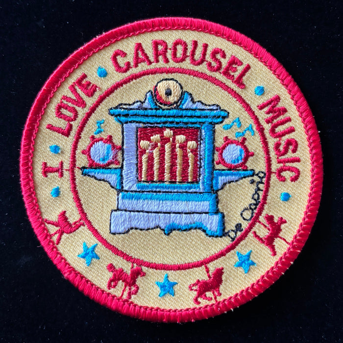 Vintage Patch 'I Love Carousel Music' Organ Band Fairground Calliope