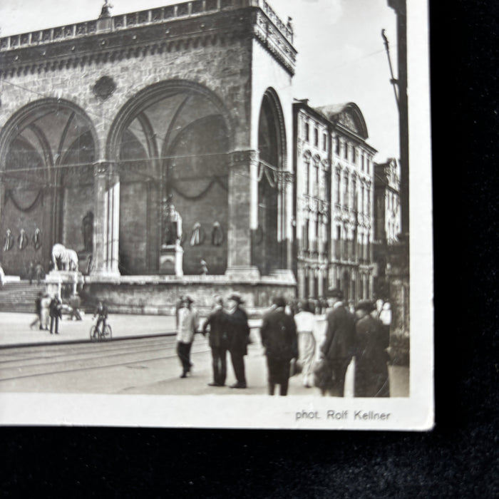 Antique Postcard 1910s Edwardian Street Scene Munich Germany RPPC