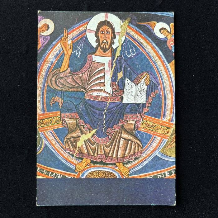 Vintage Postcard Christ Spanish Romanesque Christus Fresco Barcelona Museum Art