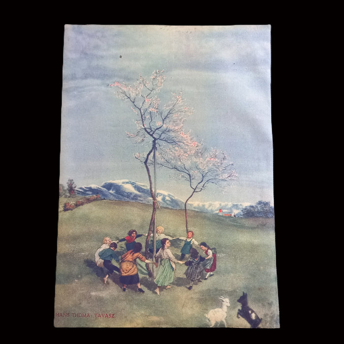 Vintage Ephemera 1930 Spring Dancing Children Hans Thoma A Pesti Hírlap Vasárnapja