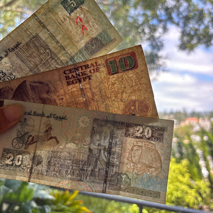 Egypt Banknote Lot of 3 Pharaoh Art Mosque Sphinx Watermark UV Verified