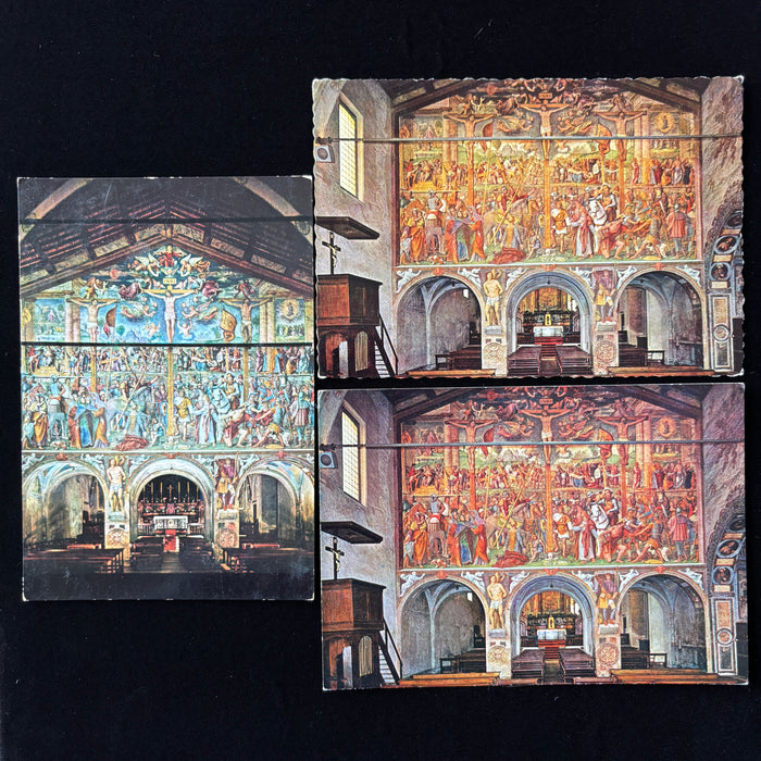 Vintage Postcard Lot Art History Lugano Switzerland S Maria Degli Angioli Church