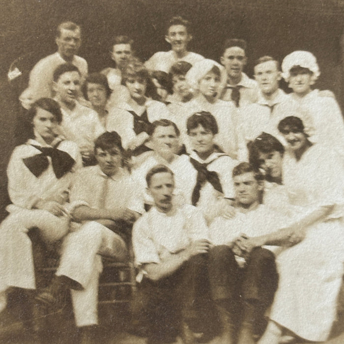 Antique Postcard Lot WWI US Navy Sailor Ship Crew Nurse Group RPPC Military