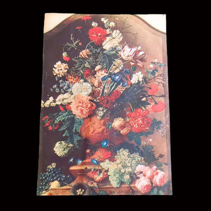1931 Vintage Ephemera Art Print Flowers in a Terracotta Vase Jan van Huysum Historic Dutch