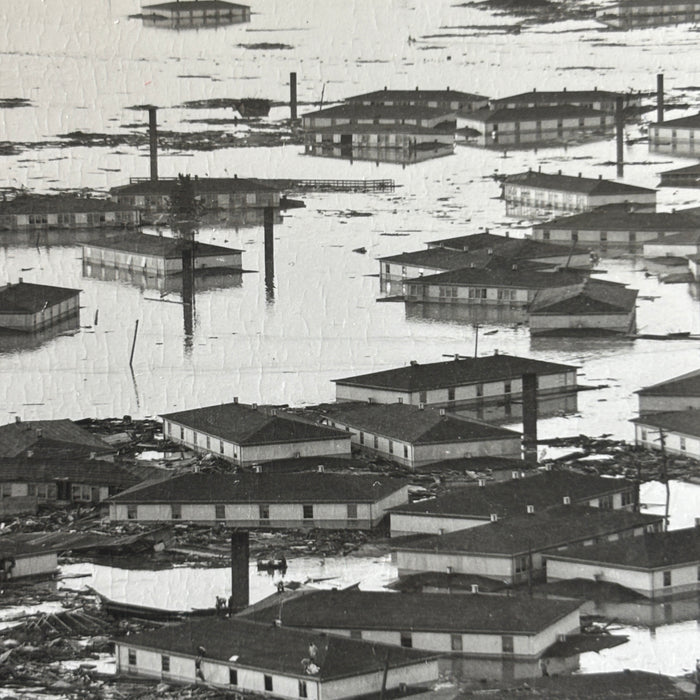 Vintage Postcard 1948 RPPC Flood Desctruction Lost Town Vanport Oregon Old Cars