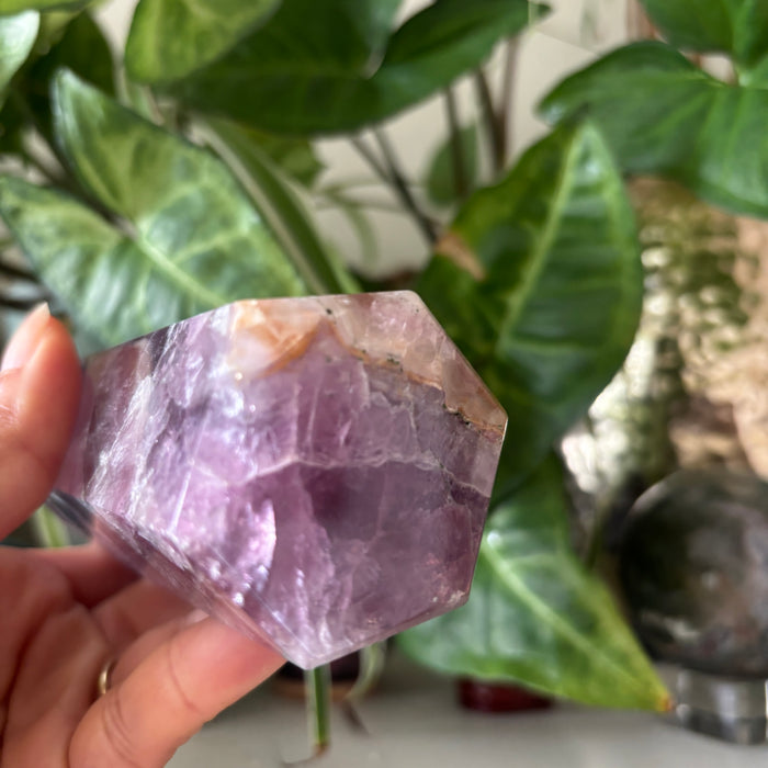 Fluorite Wand Purple Tower Gemstone Focus Stone
