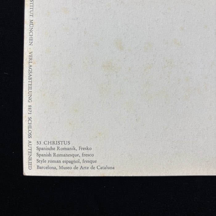 Vintage Postcard Christ Spanish Romanesque Christus Fresco Barcelona Museum Art