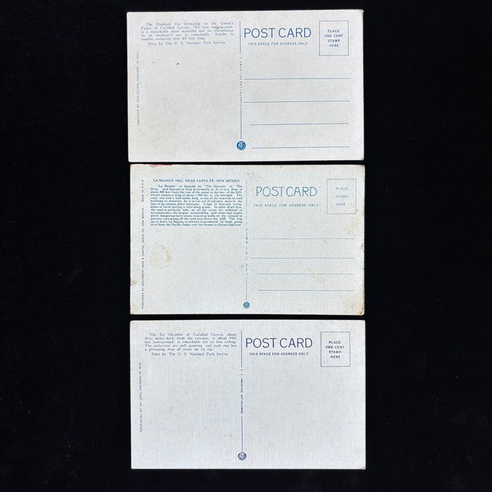 Vintage Postcard Lot New Mexico Route 66 Automobile Carlsbad Caverns La Bajada
