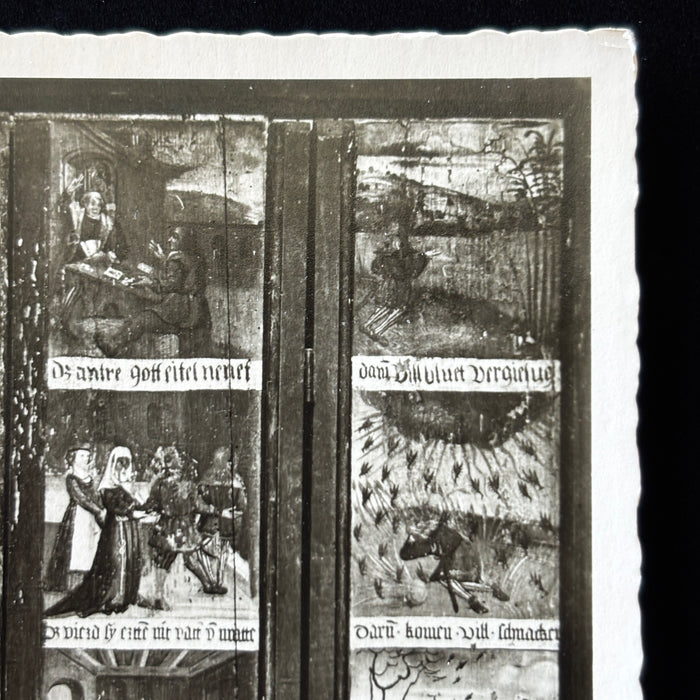 Vintage Postcard RPPC Dinkelsbuhl Ten Commandments Egyptian Plagues Germany Art