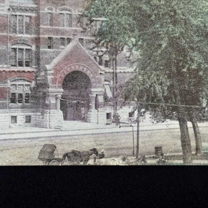 Antique Postcard 1908 Tired Traveler Mahaska County Court House Oskaloosa Iowa