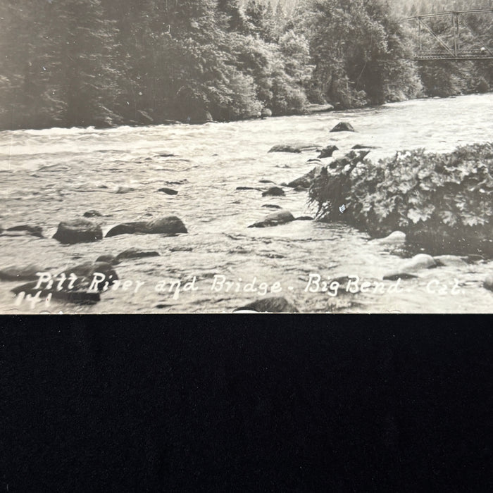 Vintage Postcard Early California Shasta County Bridge Pitt River Views Big Bend
