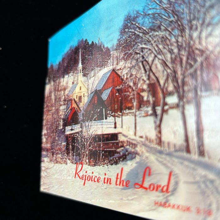 Vintage Postcard 1962 Pray For Peace Christmas Village Church East Corinth VT