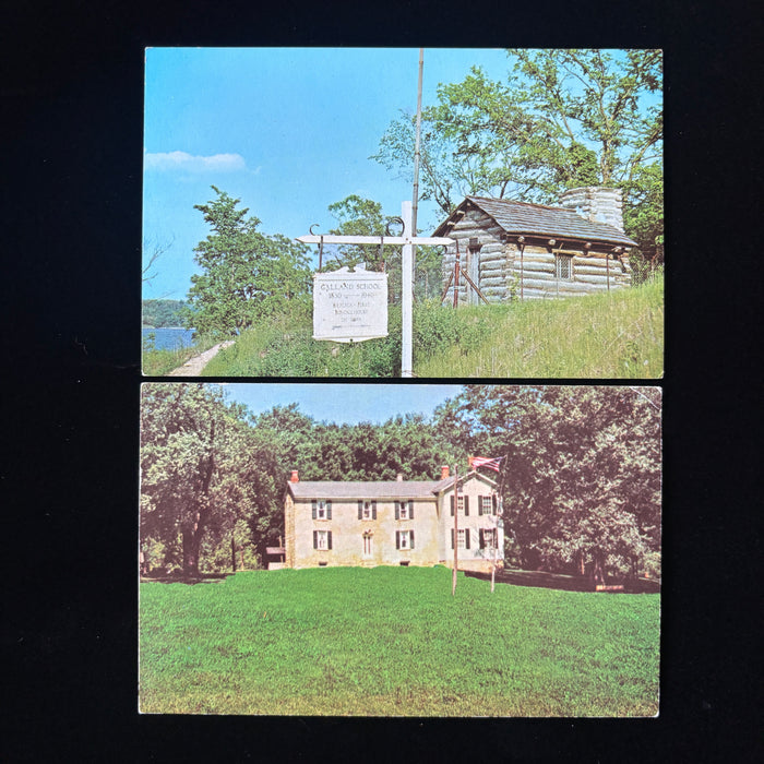 Vintage Postcard Lot Rustic America Pioneer Buffalo Bill Cody Iowa School House