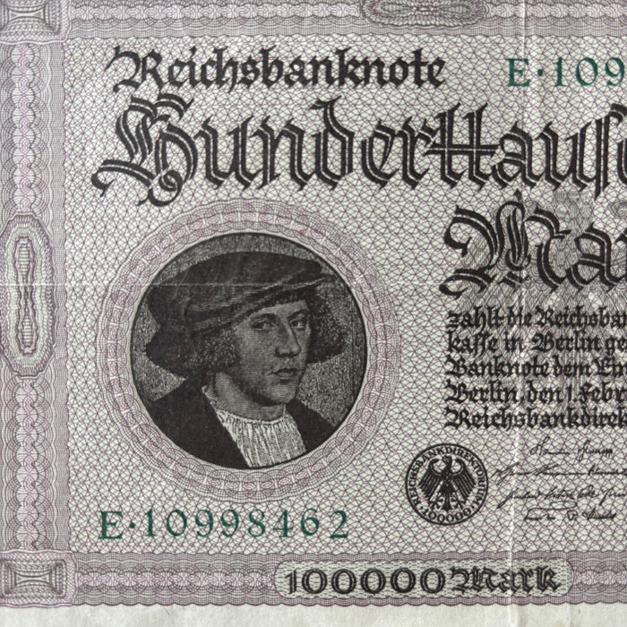 Antique Banknote 1923 German 100000 Mark Reichsbanknote Weimar Republic Lot