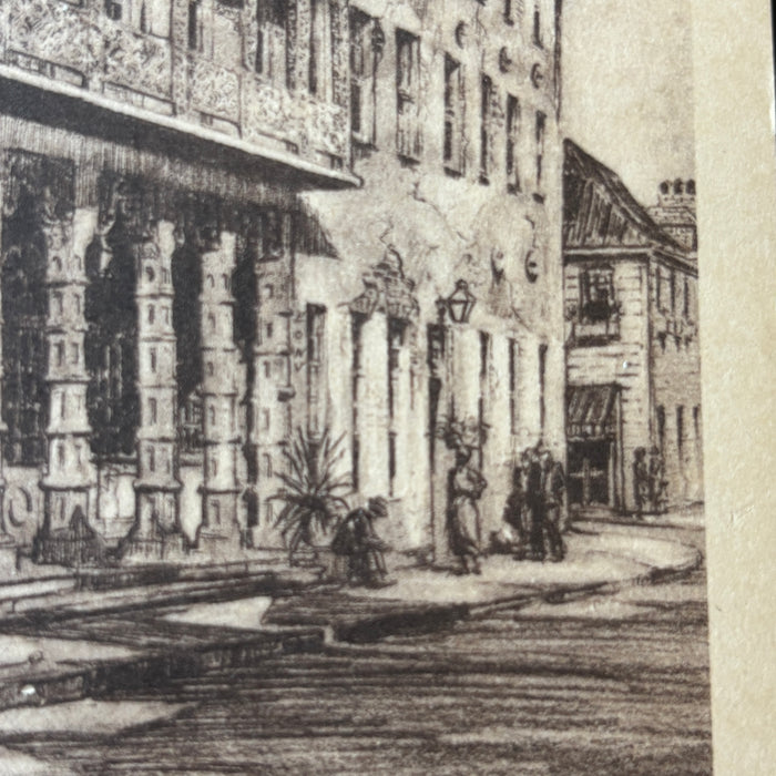 Vintage Postcard Dock St Theatre Charleston SC Oneill Iconic Verner Flower Lady