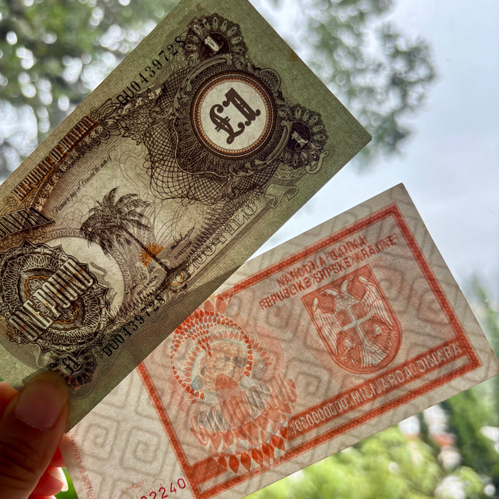 Vintage Banknote Set Lost Nations Phantom State Biafra & Serbian Krajina Lot AU