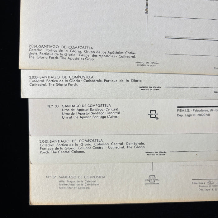 Vintage Postcard 5-Lot Santiago Compostela Spain Cathedral Basilica Art Ephemera