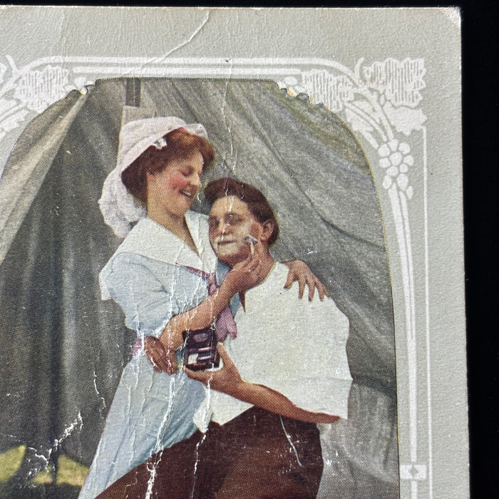 Antique Postcard 1910 RPO Pocatello Portland Oregon Umatilla Pendleton Shaving