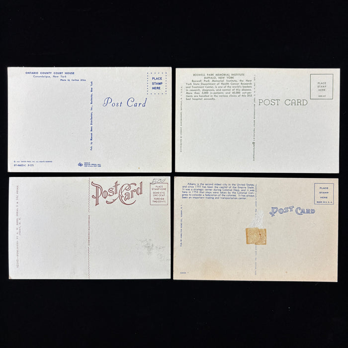 Vintage Postcard Lot New York Architecture Albany Post Office Court Canandaigua