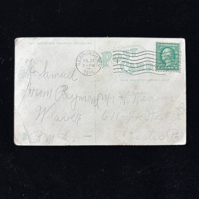 Antique Postcard 1916 Breakneck Mountain Tunnel Hudson River Railroad Newburgh NY