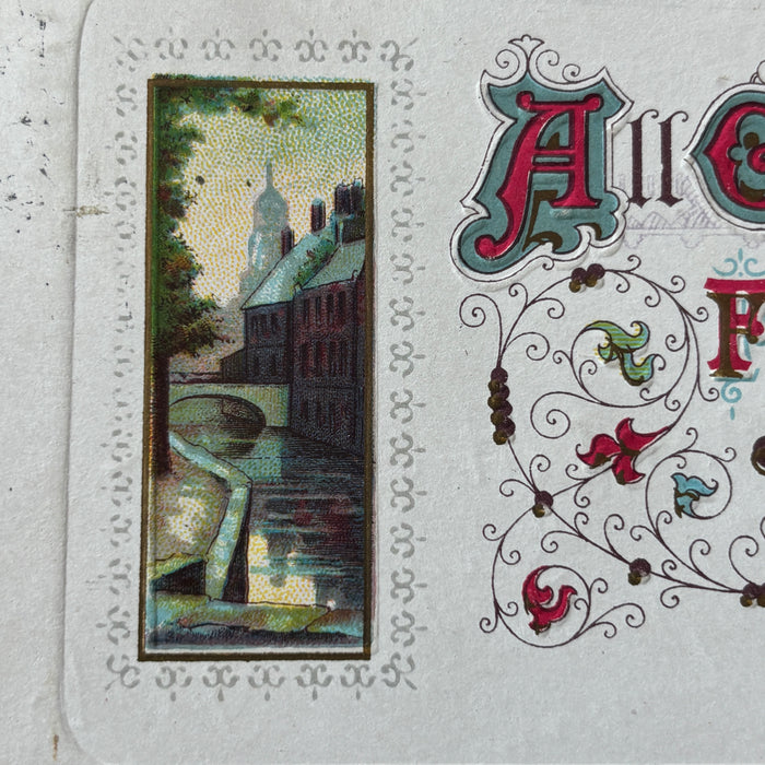 Antique Postcard 1913 Sugar City Idaho Christmas Embossed Dense Holiday Letter