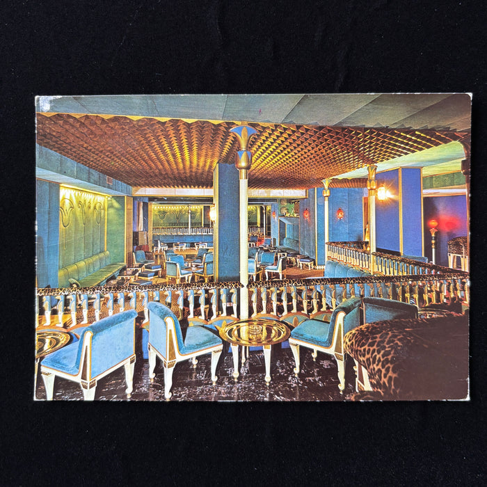 Vintage Postcard Spain Hotel Orotava Garden Tenerife Reception Room Art Deco